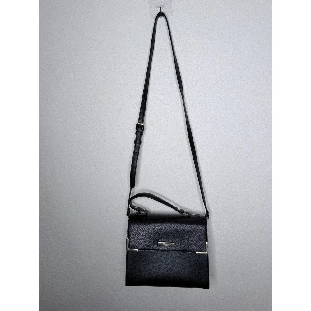 Dune London Satchel Bag Cross Body Top Handle Bag Black Vegan Leather Purse